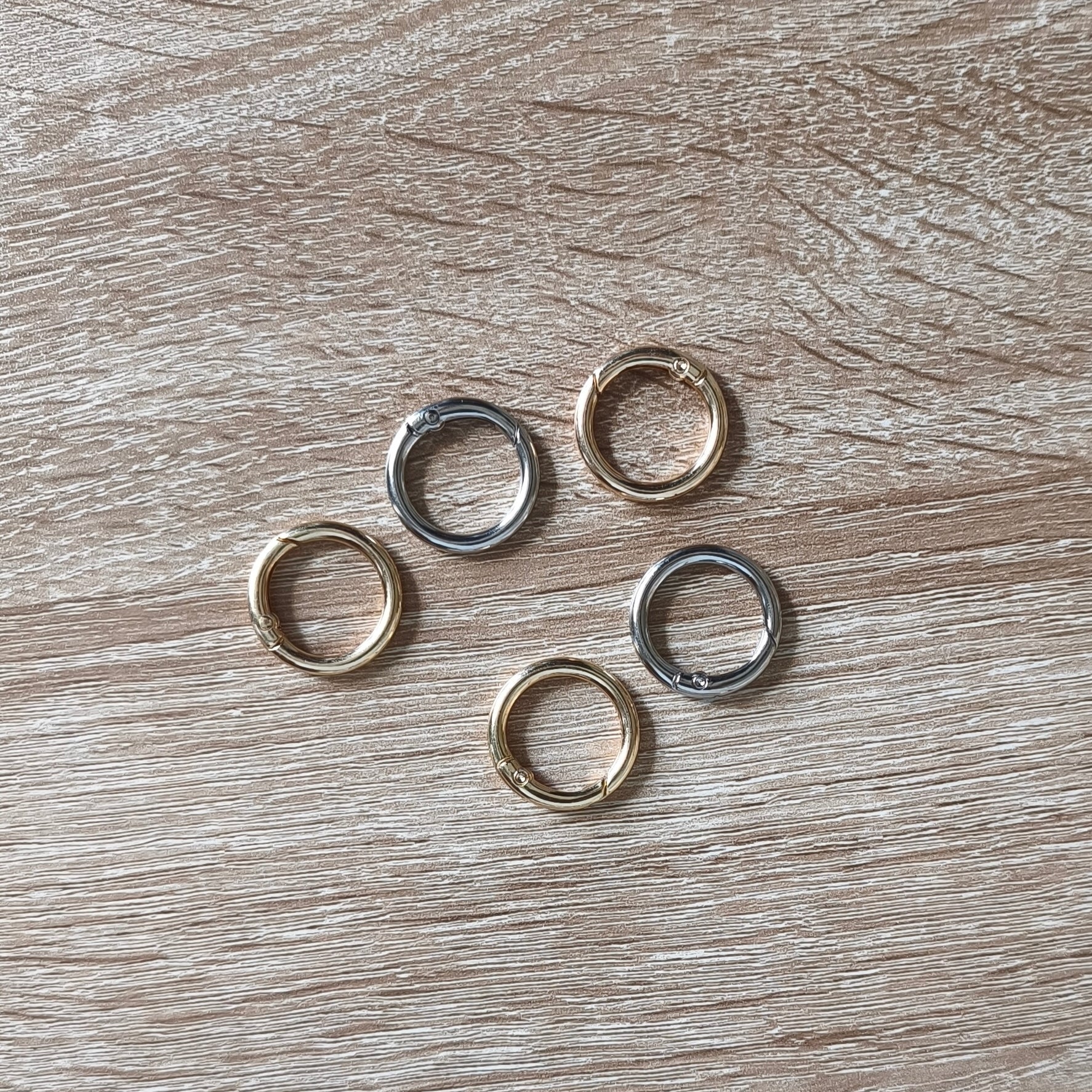 Anneaux à ressort or ou argent 26mm