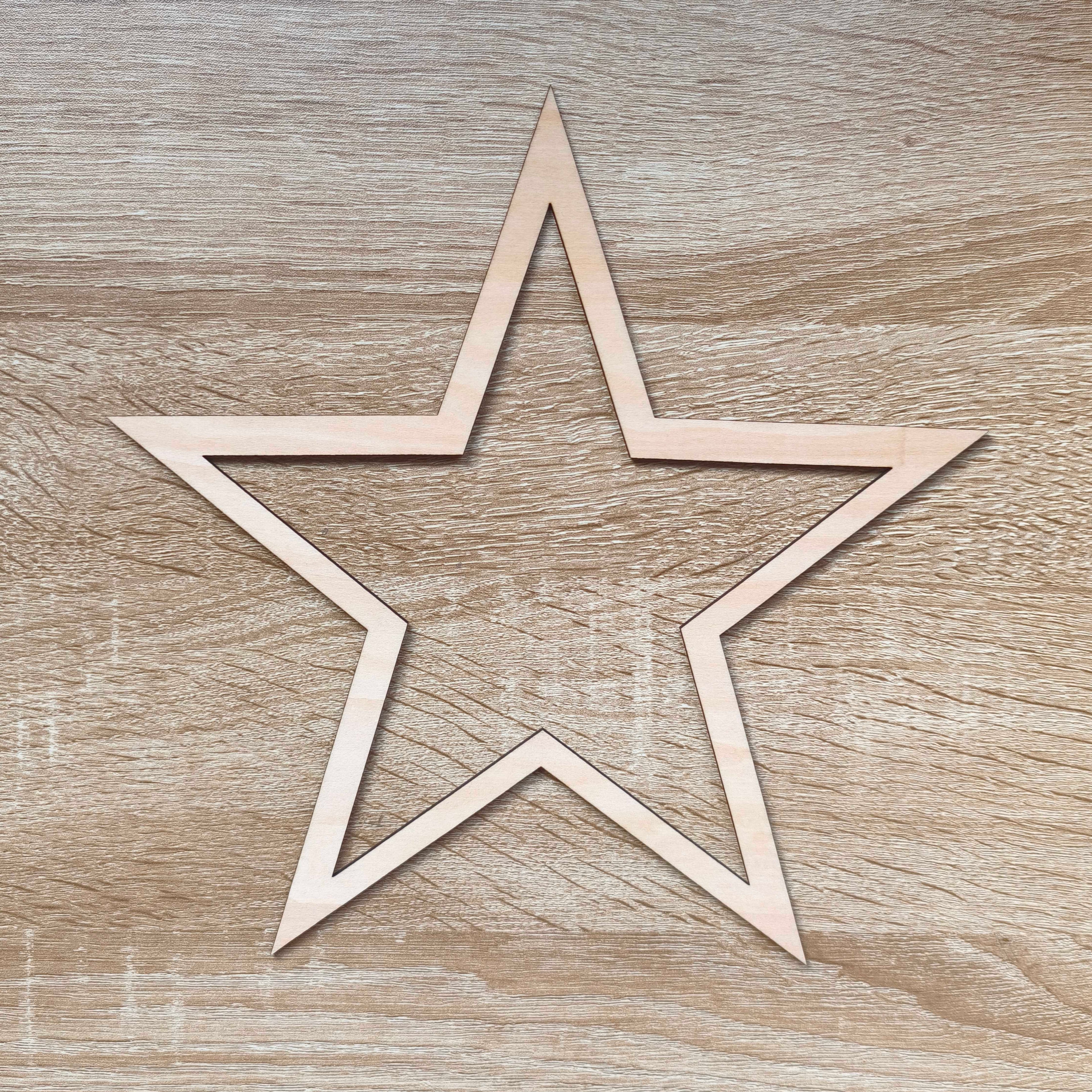 Support en bois, étoile en bois de 25 cm