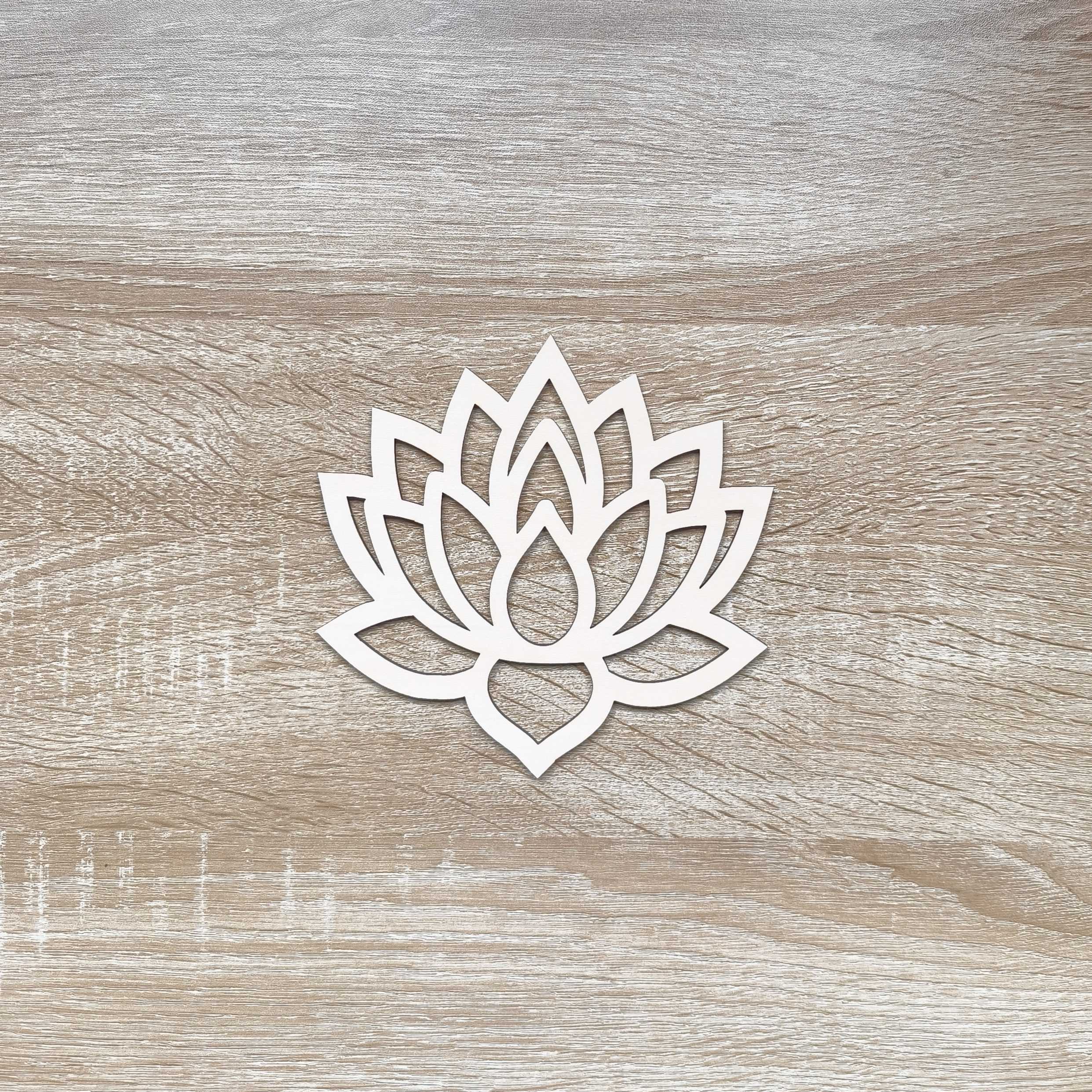 Support en bois, fleur de lotus en bois de 15 cm