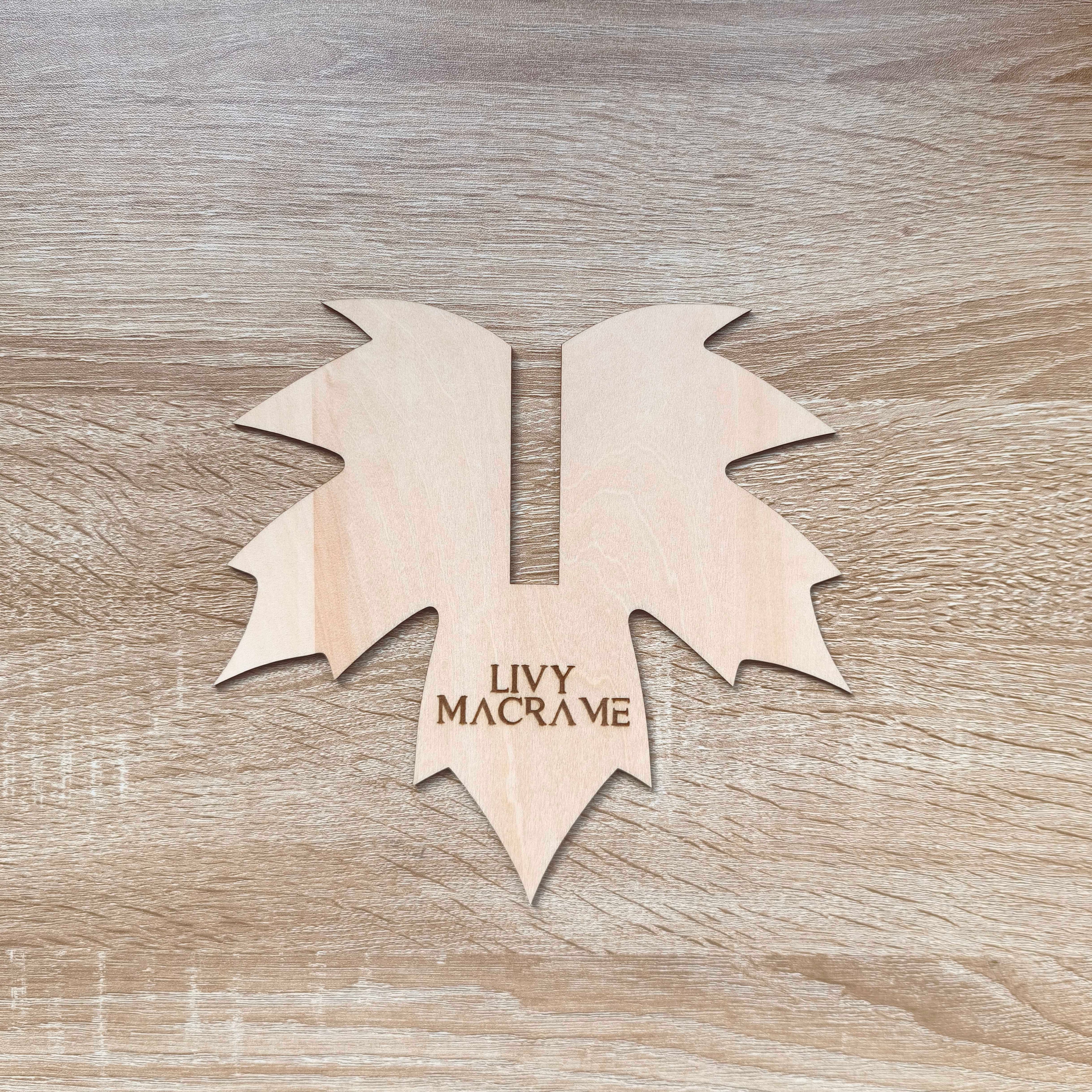 Gabarit de feuille en bois style automnale de 20cm 