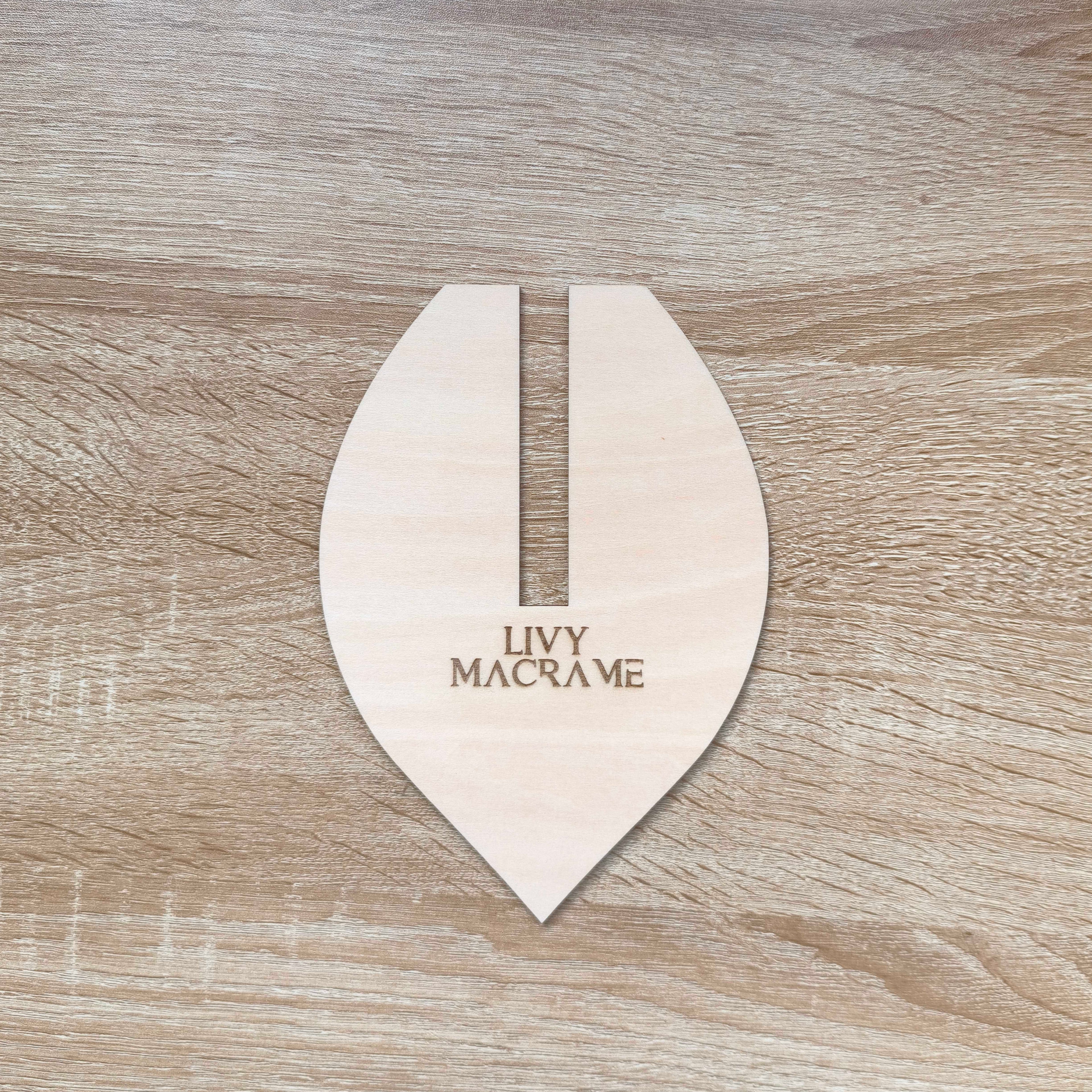 Gabarit de feuille pour le macrame, forme simple 20 cm