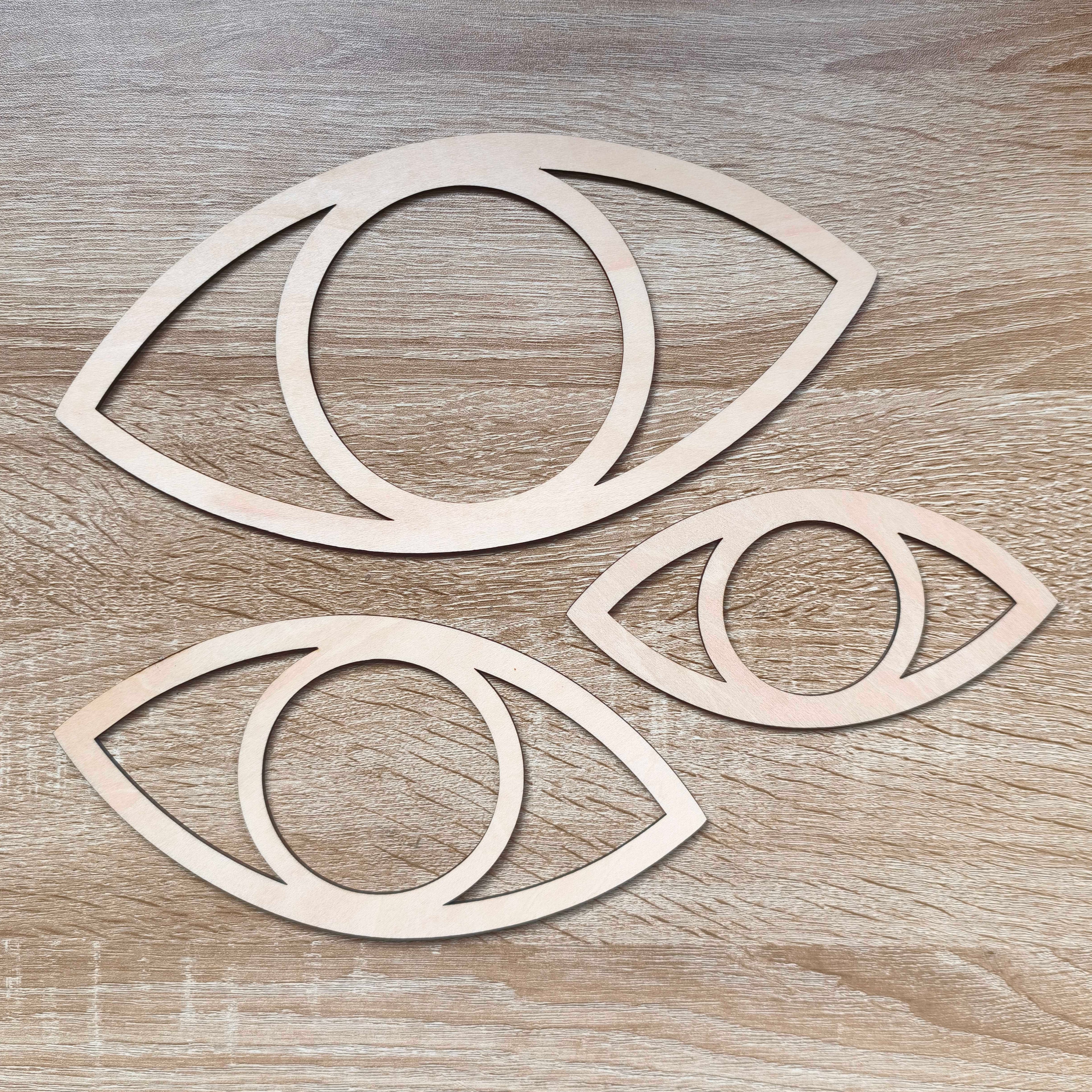 Oeils en bois disponible en 15cm, 20cm et 25cm 