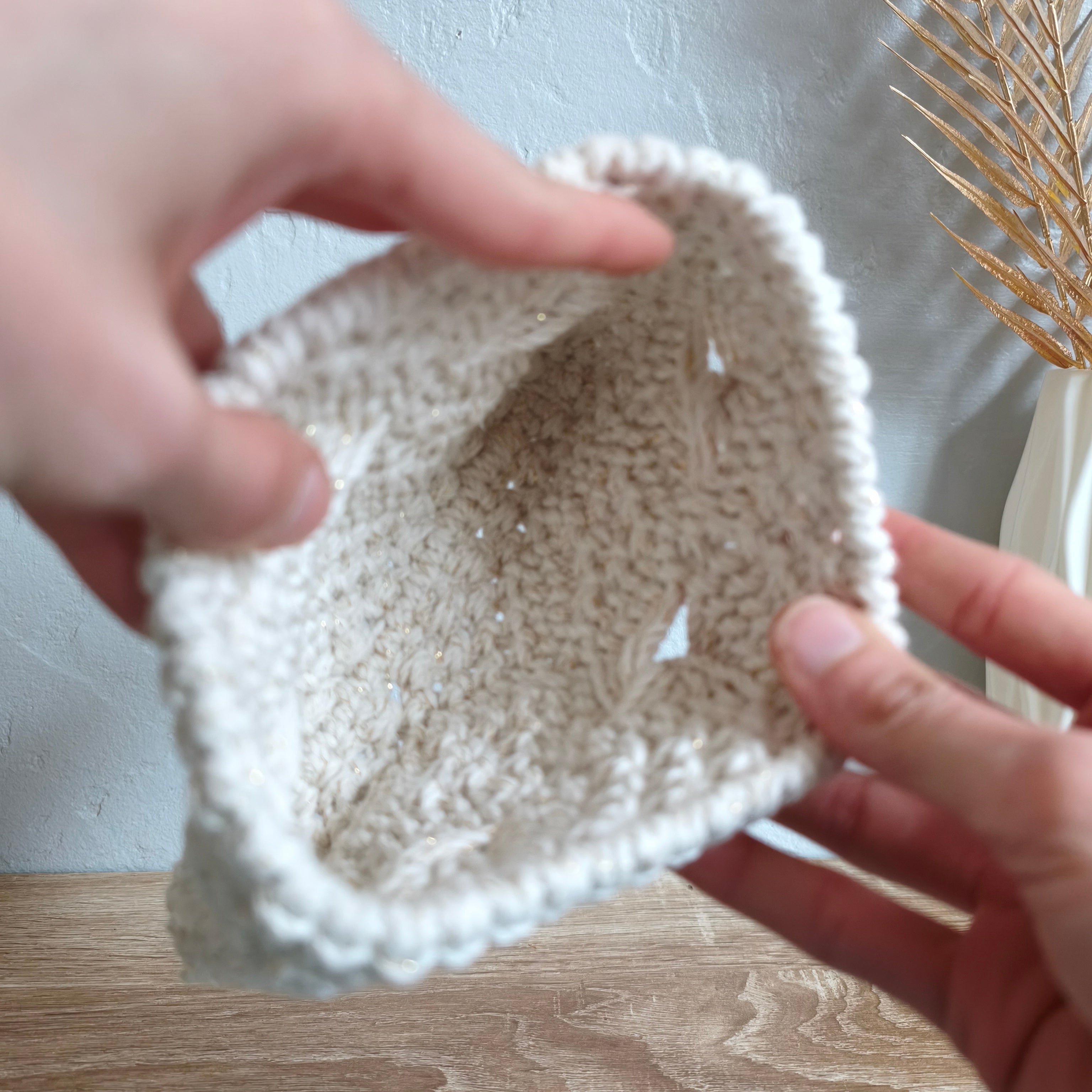 Pochette en macramé personnalisable NITA taille S intérieur 