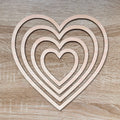 Support en bois en forme de coeur