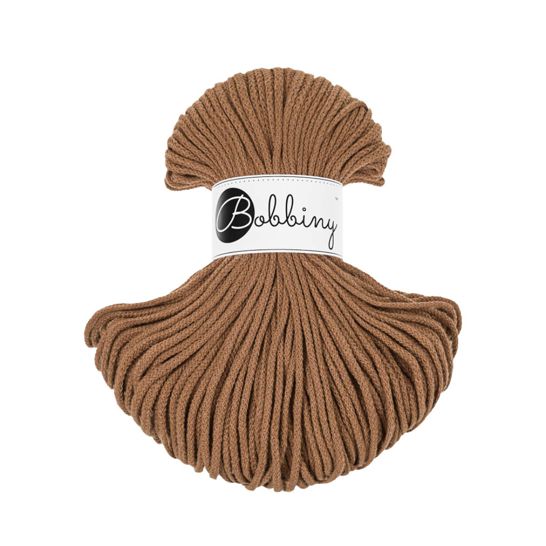Corde tressée 3mm coloris Caramel 