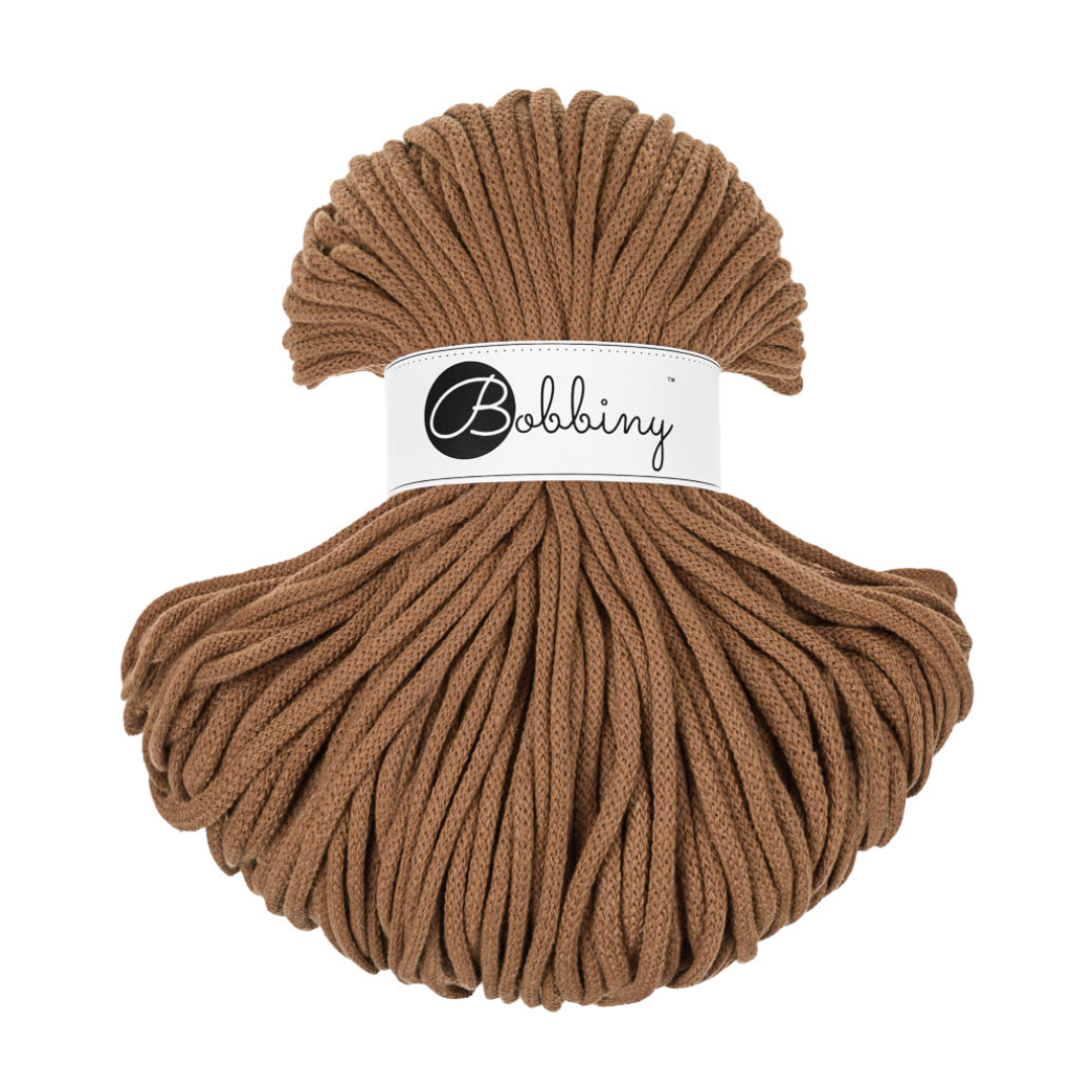 Corde tressée 5mm coloris Caramel 