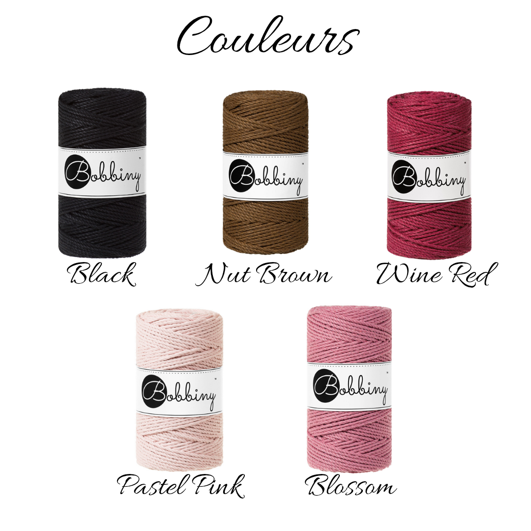 Black, nut brown, wine red, pastel pink, blossom 