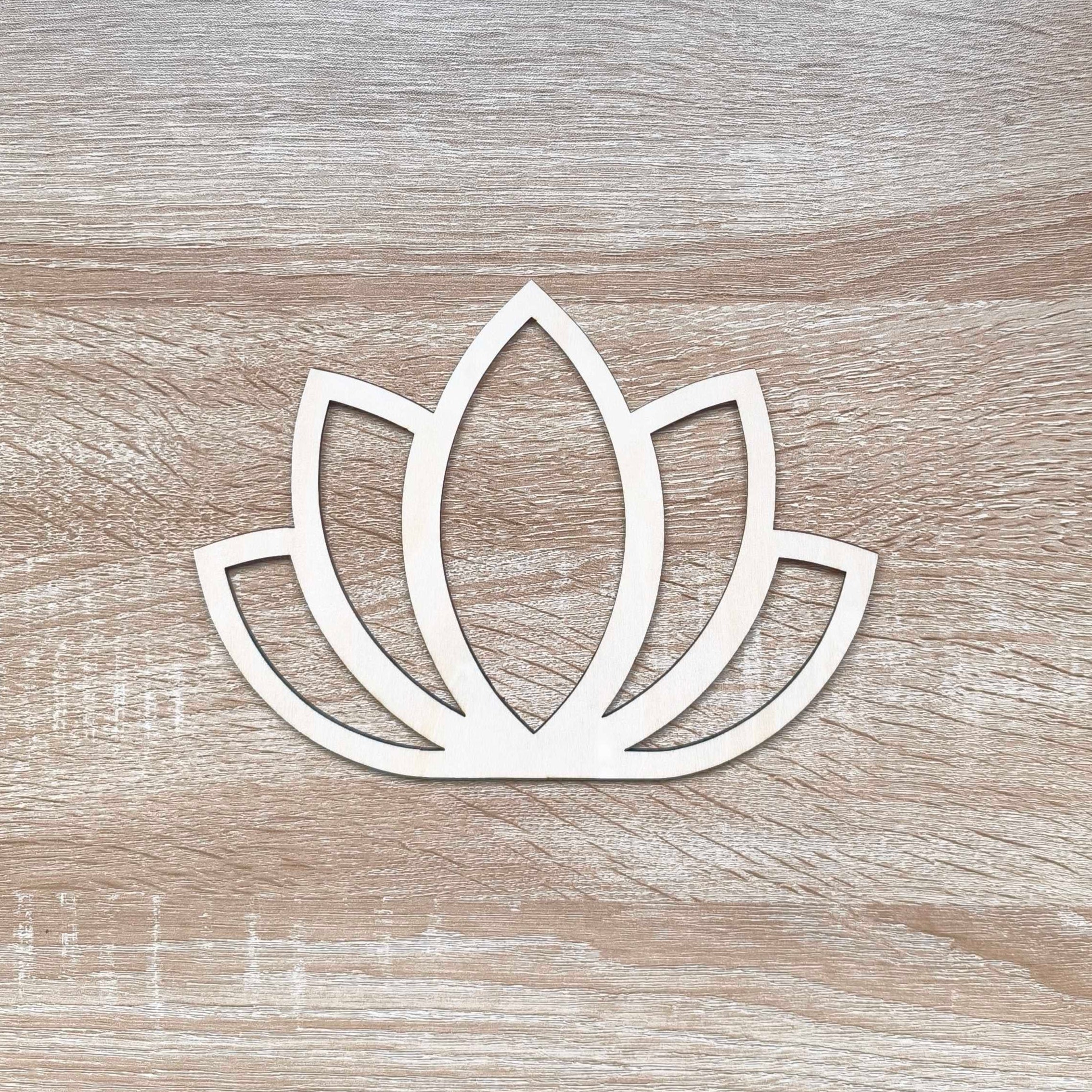 Lotus en bois 20cm 