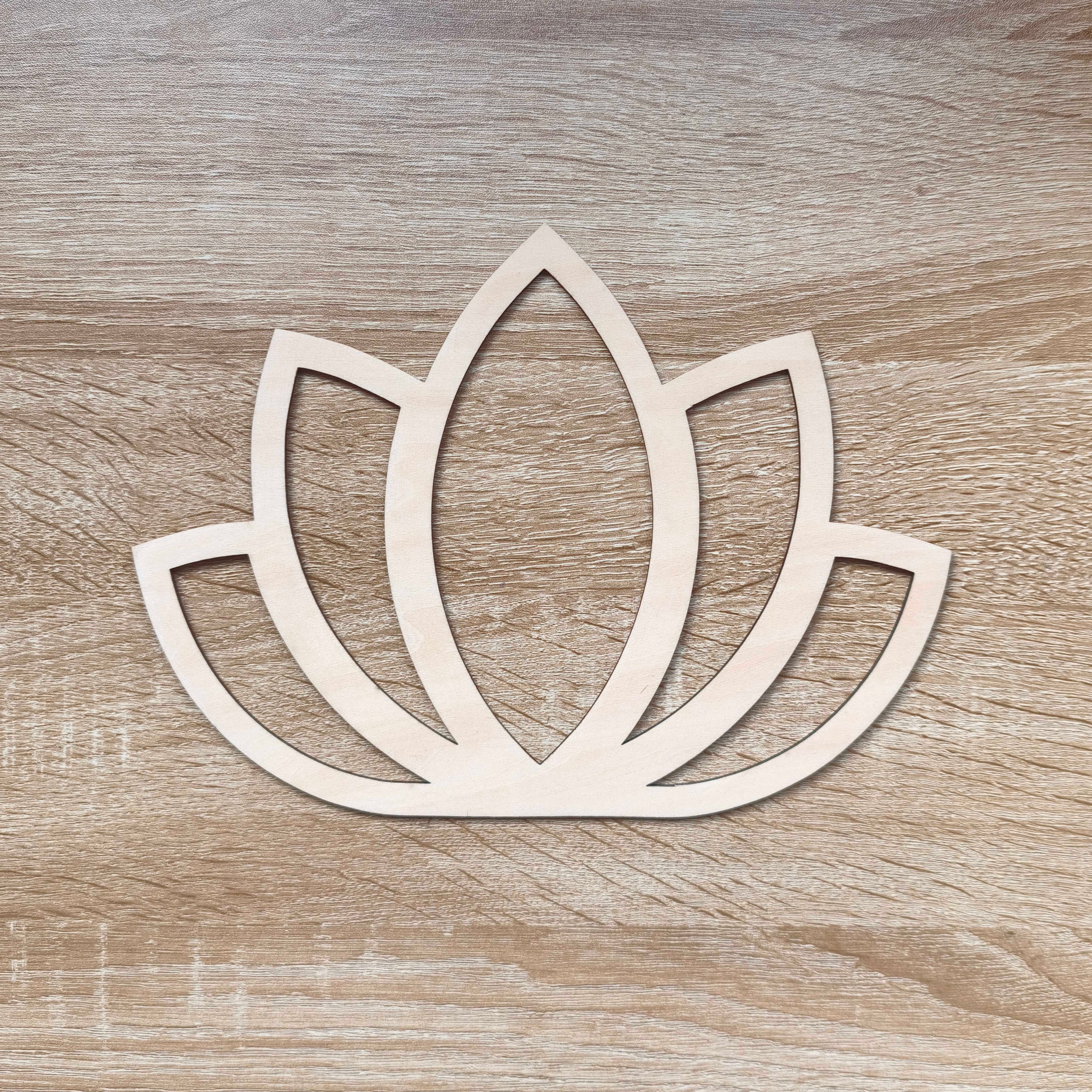 lotus en bois 25cm