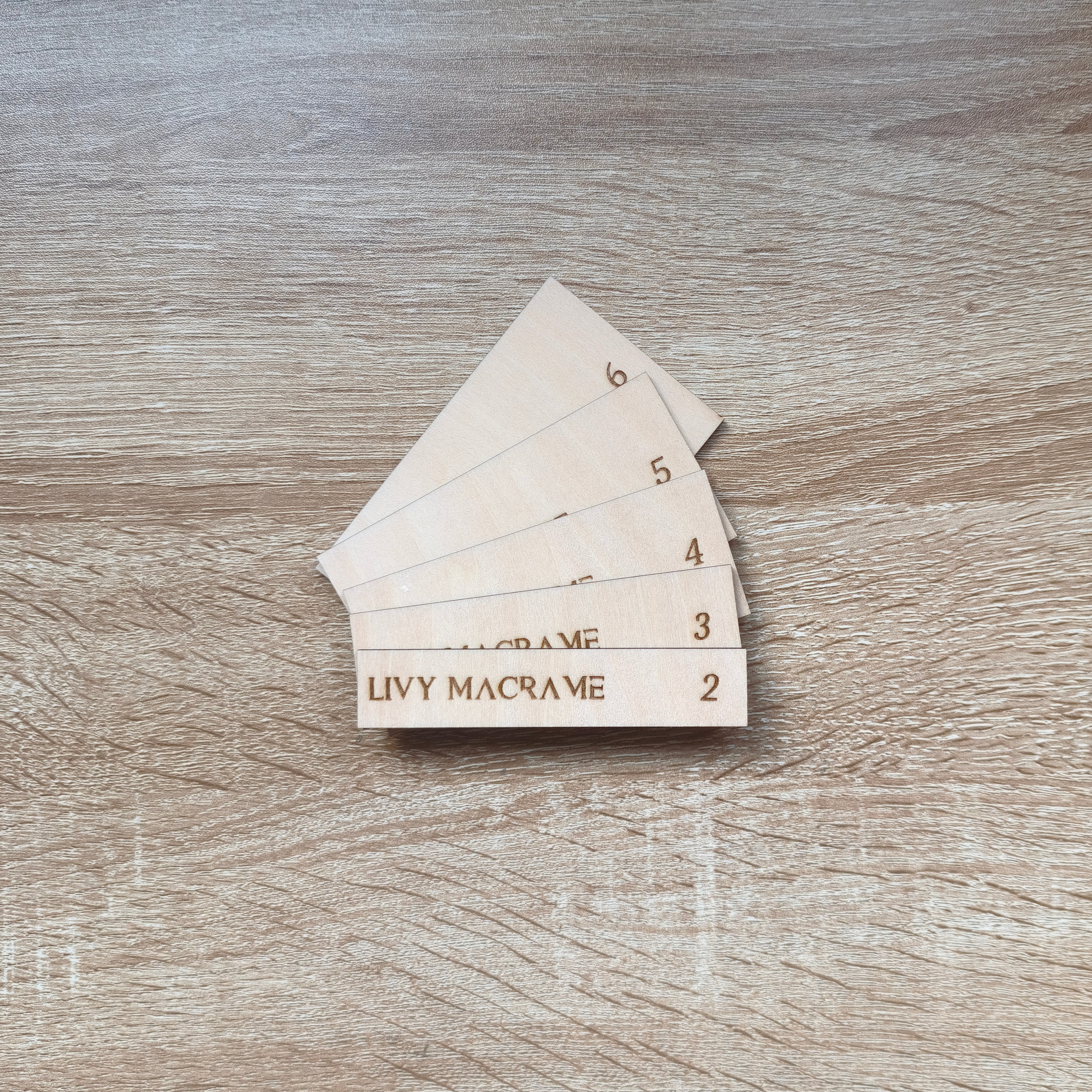 Réglettes pour le macramé longueur 10cm disponible en lot de 5 tailles 